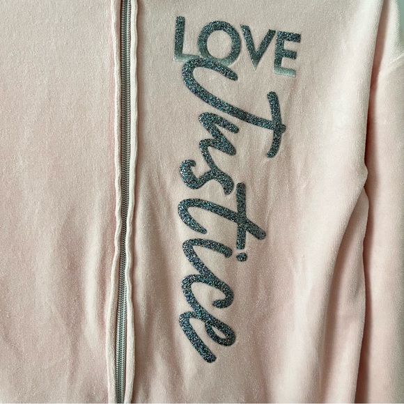 Girl justice velvet hoodie light pink - Picture 2 of 9